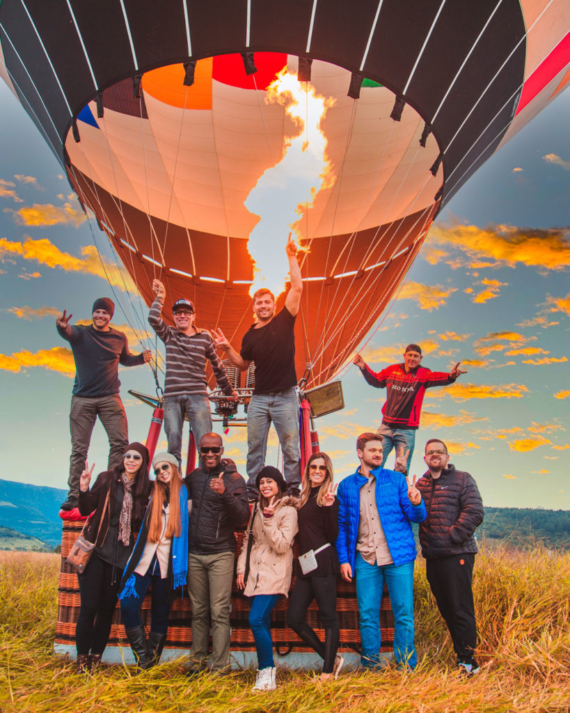 voo de balão coletivo